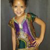 Robe fillette traditionnelle en tissu africain " Angelina "