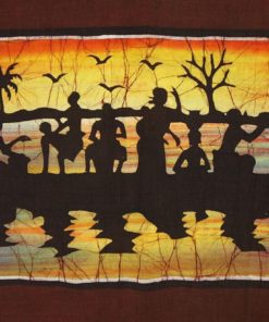 Batik africain "Cérémonie sur le lac"