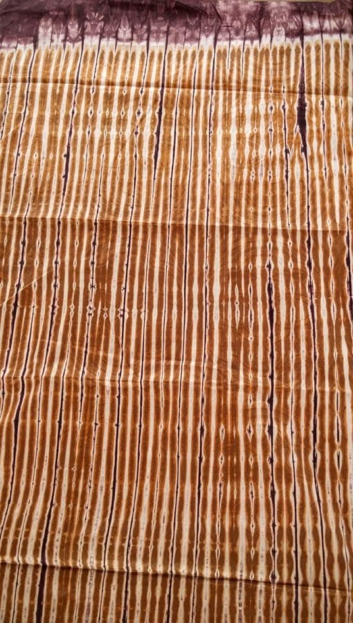 Tissu africain en bazin marron, brun et ivoire, motif étoffe – Image 2
