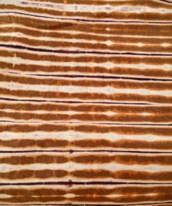 Tissu africain en bazin marron, brun et ivoire, motif étoffe