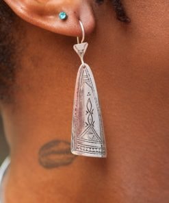 Boucles d’oreilles ethnique touareg : triangle