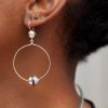 Boucle d’oreilles ethnique touareg : créole avec boule