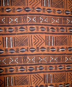 Tissu africain du mali Bogolan ocre rouge