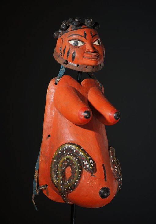 Masque ventral gélédé Yoruba du Bénin