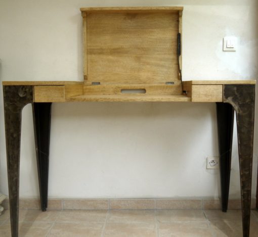 Console de bureau en bois de Fraké