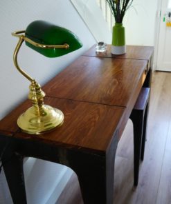 Console de bureau en bois de Véné et tabouret