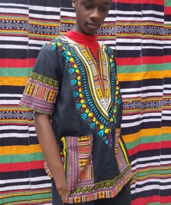 Boubou dashiki unisexe noir