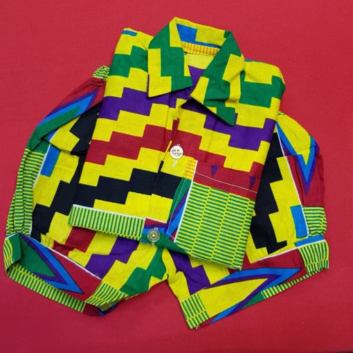 Ensemble garçon bébé en tissu africain