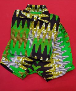 Ensemble garçon bébé en tissu africain