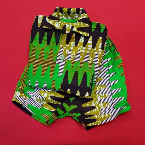 Ensemble garçon bébé en tissu africain