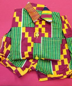 Ensemble garçon bébé en tissu africain