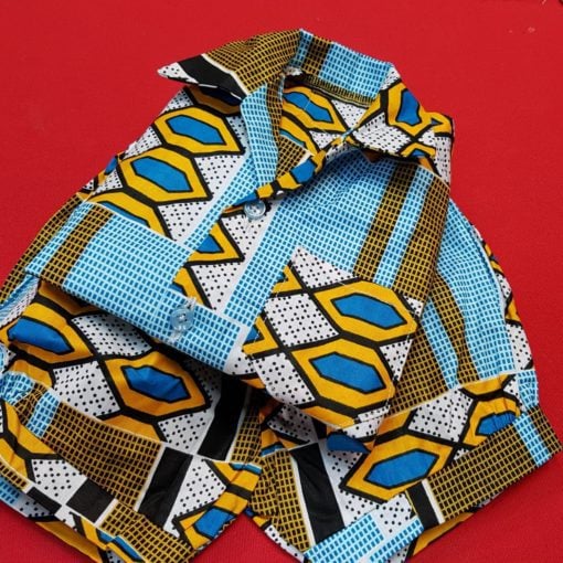 Ensemble garçon bébé en tissu africain