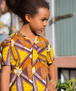 Chemise africaine et short unisexe enfant en wax