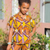 Chemise africaine et short unisexe enfant en wax