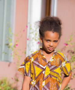 Chemise africaine et short unisexe enfant en wax