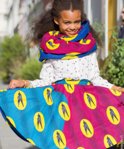 Jupe africaine enfant et snood en pagne wax
