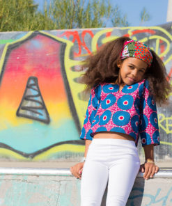 Tunique et bandeau en wax africain