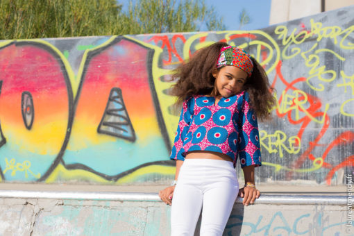 Tunique et bandeau en wax africain