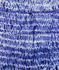 Calicot bleu blanc motif mouche