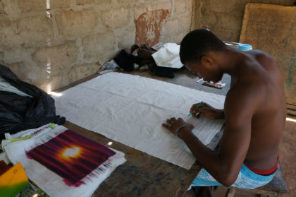 Dessin préparatoire du batik africain