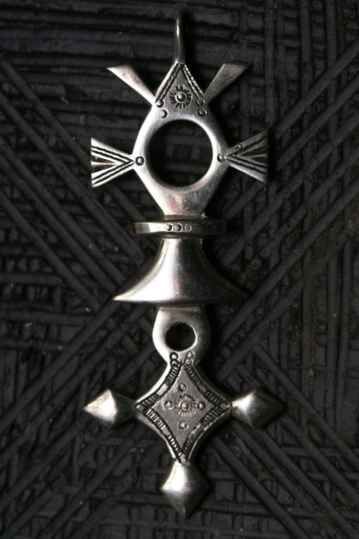 Pendentif Ancien Croix D'Agadez Touareg En Argent - Artisanat Du Niger - Occasion