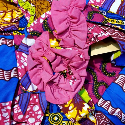 robe en tissu africain wax rosette