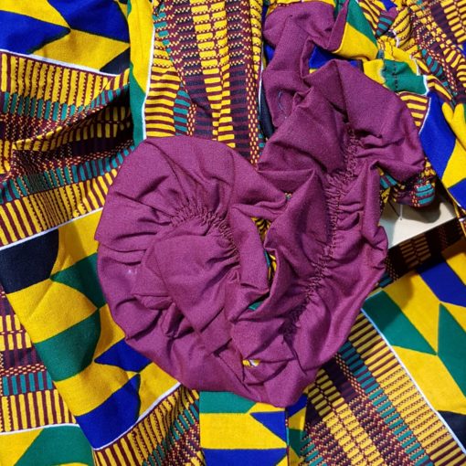 robe en tissu africain wax rosette