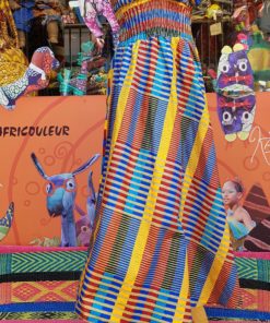 robe en tissu africain wax rosette