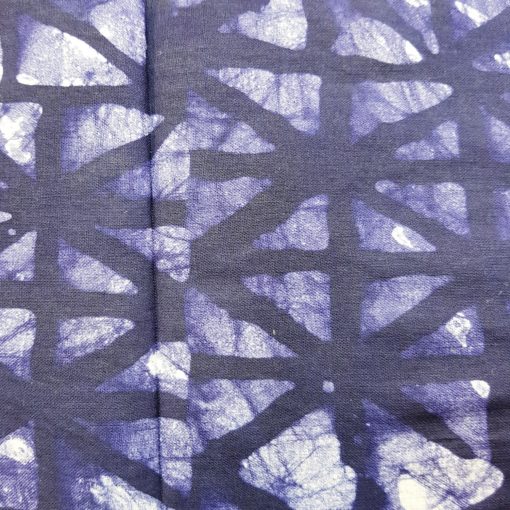 Tissu calicot bleu indigo vitrail