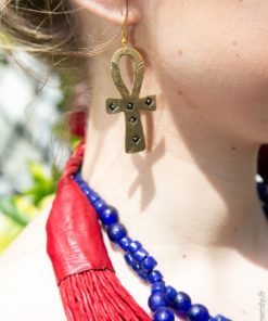 Boucles d'oreilles bronze croix d'Ankh