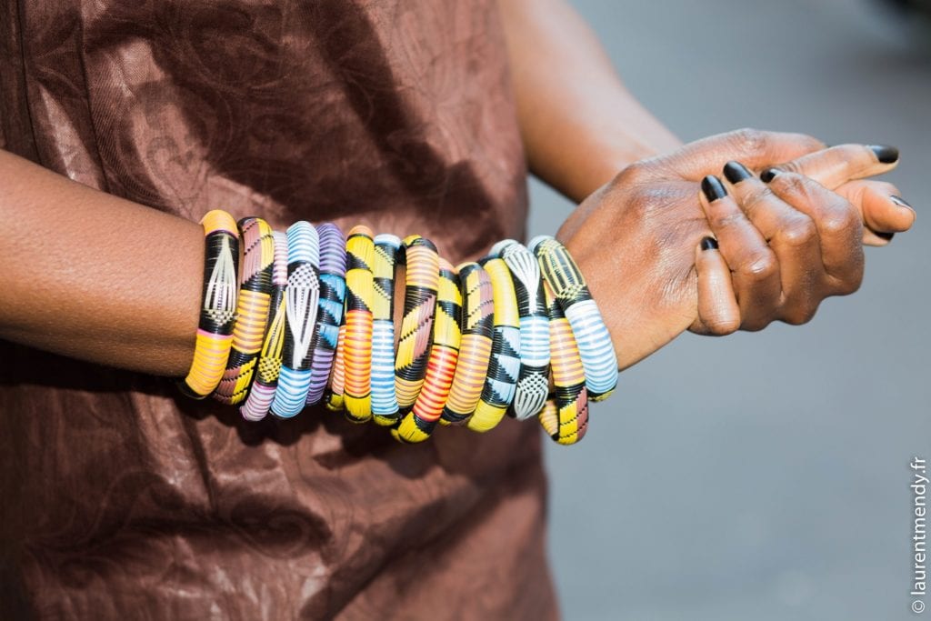 Lot de 3 bracelets sénégalais en raphia et plastique recyclé Africouleur