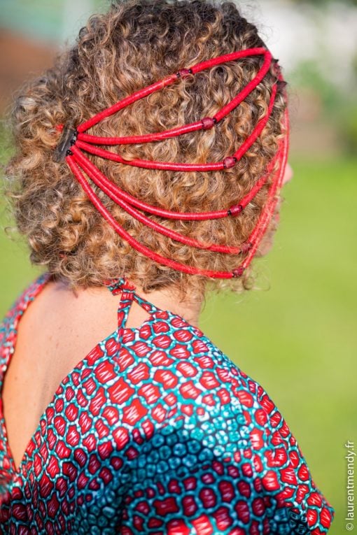 Collier bakélite rouge