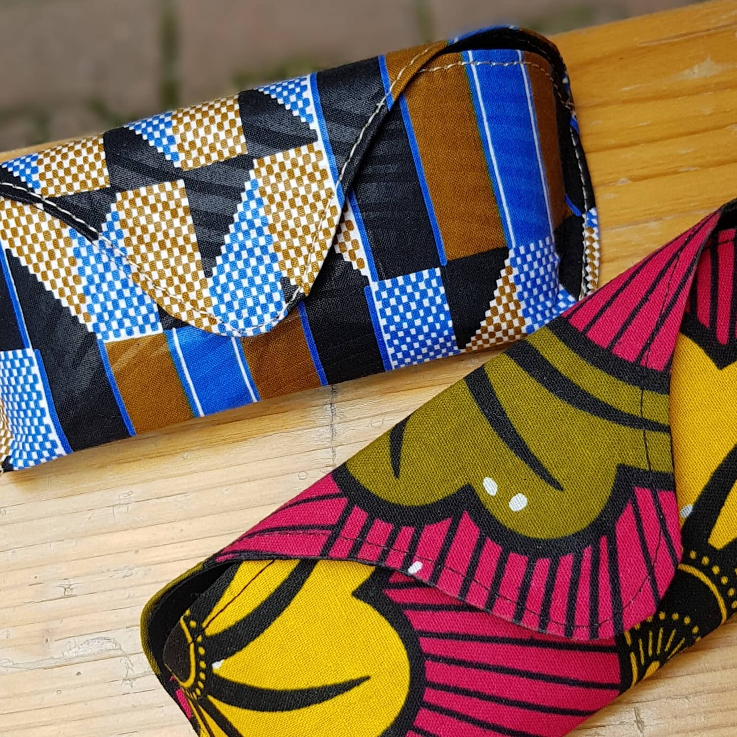 Étui à lunettes en tissu africain wax