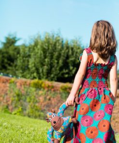 Robe fillette Rosette en pagne wax Africouleur