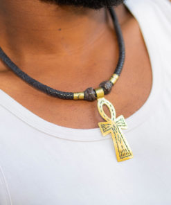 Collier africain nigérian en perles de bétel et noix de buri en bronze, bronze - Canada