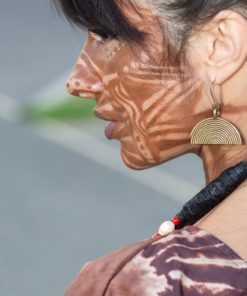 Boucles d'oreilles en bronze Akan