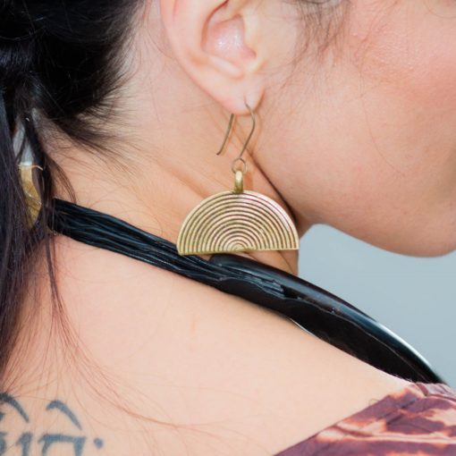 Boucles d'oreilles en bronze Akan