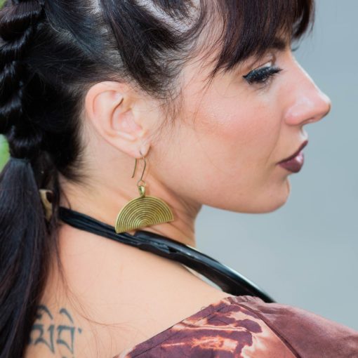 Boucles d'oreilles en bronze Akan