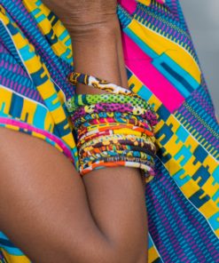 Bijoux et tissu wax