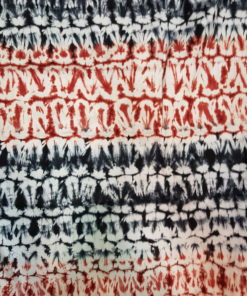 Tissu calicot blanc, rouge et noir Scarabée