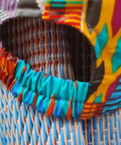 Détail casquette unisexe wax multicolore