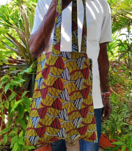 Tote bag en tissu africain wax