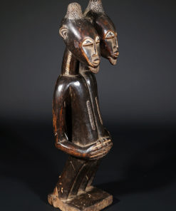 Statue bicéphale de siamois de Côte d'ivoire