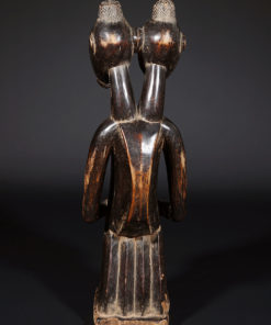 Statue bicéphale de siamois de Côte d'ivoire