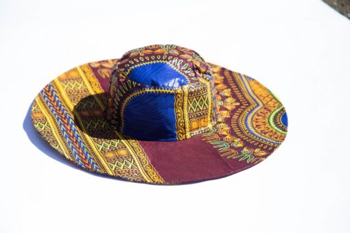 Chapeau de soleil en tissu africain wax