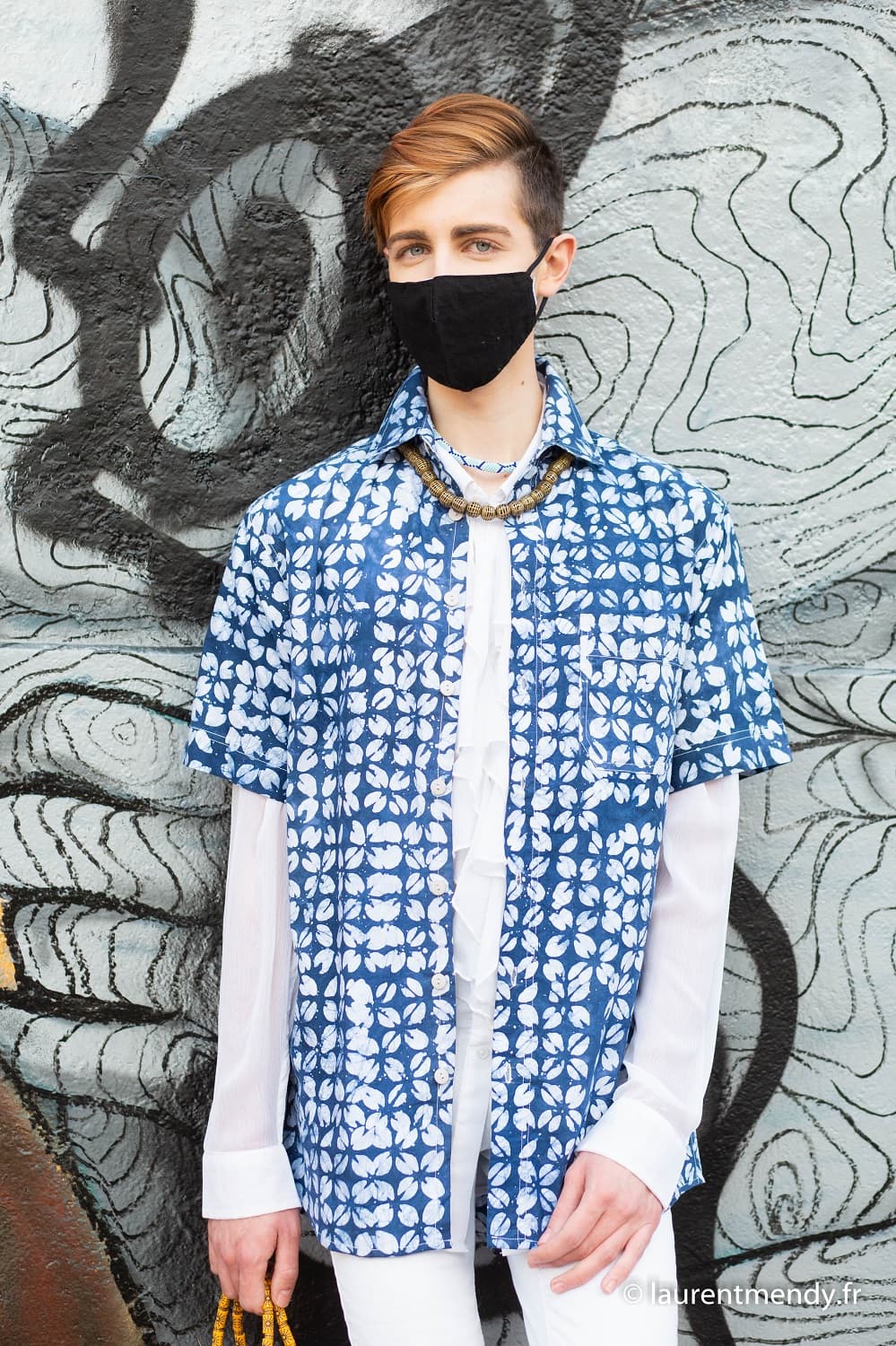 Chemise manche courte 2025 motif