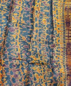 Tissu africain bazin vert militaire orange violet