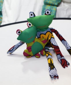 Grenouille en tissu africain