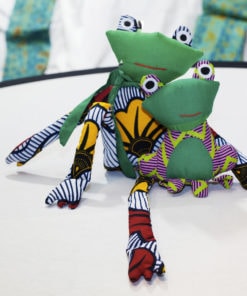 Grenouille en tissu africain
