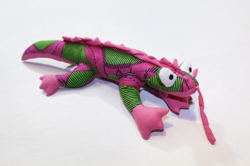 Caméléon en tissu africain